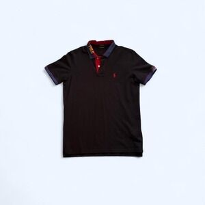 Black polo red collar shirt size L by Polo Ralph Lauren